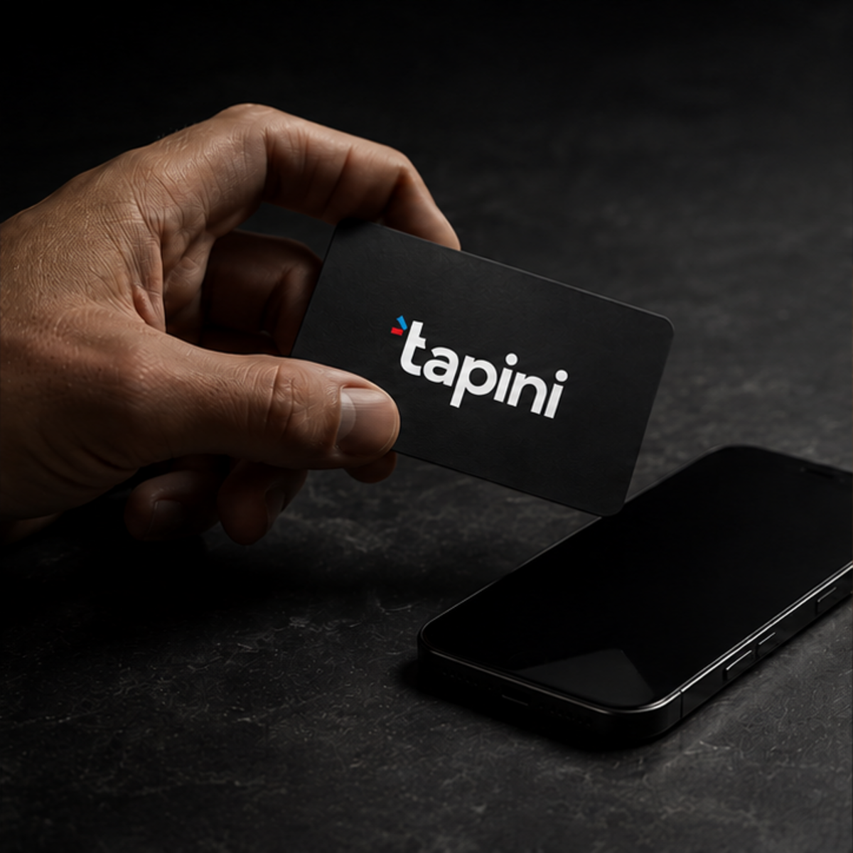 Carte TAPINI utilisée avec un smartphone